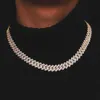 Collier de chaîne de liaison cubaine Bijoux Moisanite Gold Iced Out Miami Diamond Sier 925 Sterling pour les hommes plaqués à condition