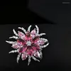 Broches 1709 exquise de fleur rose haut de gamme broche Broche de manteau en cristal de femme accessoires accessoires de luxe