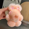 13 cm / 5 "Real Real Rex Rex Rabbit Fur Fur Bunny Sac charcheur Accessoires de sacs de trousse