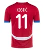 24 25 Jersey de futebol da Sérvia Vlahovic Milivojevic 2024 2025 Mitrovic Kostic Tadic Kolarov Sergel Jovic Versão