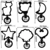 Ya88 Tornari percorsi 10pcs/lotto a guscio gatto guscio Dolfini Flowers Charms Star Moon Lobster Clasps Hook per gioielli a catena chiave fai -da -te che producono accessori D240417