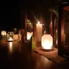Candle Holders Small Retro Wood Jars Transparent Tealight Centerpieces Porta Candele Table Party Decoration
