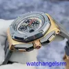 AP Mechanical Wrist Watch Royal Oak Offshore 26568OM Schumacher Limited Edition Ceramic Alloy Ring 18K Rose Gold Automatic Mechanical Watch Mens