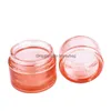 Jarro cosmético Creme de vidro rosa por atacado com tampa de ouro rosa 5g 10g 15g 20g 30g 50g 60g 100g Makeup Viagem de amostra de recipiente Garrafas Drop Dhues