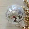 Feestdecoratie multolored confetti ballonnen transparante latex ballon drijvende lucht helium verjaardagsbruiling feestviering