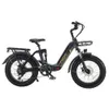 Figoo City 1000W 48V15AH Yağ Lastiği Katlanabilir Bisiklet Yüksek Hız 45km/S Erkek ve Kadınlar İçin Elektrikli Bisiklet