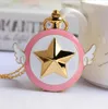 Pocket Watches Japan Anime Cardcaptor Sakura Golden Watch Necklace Star Wings Pendant Chain Clock Women Girls Gift4293574