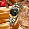 Montre-bracelets pour femmes en acier inoxydable Diamants Diamants Green Ghost Ghost Date 30m Résistance Quartz Wrist Wistr for Women