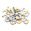 Charms 20-50pcs Stainless Steel Small Moon Star Pendant Flat For DIY Jewelry Making Earring Dangle Necklace Bracelet End Tail