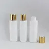 Förvaringsflaskor 100 ml vit plastflaska med skivans topp cap 100cc lotion/toner tom kosmetisk container makeup sub-flaskning