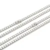 10k 14k 18k White Gold Tennis Chain 3mm 16 Inch- 24 Inch Moissanite Prong Setting Hiphop Style for Man Women Wholesale