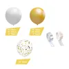 Decoração de festa 90pcs preto branco metalic e confete de balão de látex balloon guarland kit para chá de bebê de aniversário para chá de bebê