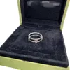 High-End-Designerringe für Vancleff Vier-Blatt Clover Kaleidoscope Schmale Version Ring Womens V Gold Dicke plattiert 18k Roségold Mode Original 1 To1 mit Logo und Box