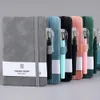 A6 Pocket Notebooks с ручкой 200 страниц кожаные блокноты.