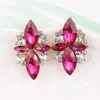 Pendientes de semental Lubov 2024 Fashion Elegant Opal Stone Crystal para mujeres Partido de Navidad Gold de oro