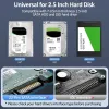 Behuizing transparante HDD -behuizing sata naar USB 3.0 harde schijf behuizing externe 2.5 '' HDD -behuizing ondersteuning UASP, voor type C SSD -schijfkast