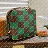 Explosion hot Men's N40563 Chess Messenger bag Green House design cues checks top handle natural-leather trim Textile lining Inside flat pocket distinctive bags box