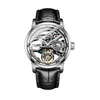 Montre-bracelets Aesop Men's Flywheel Tourbillon Watchs Squelette Manuel Crill