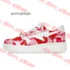 Bapestask8 Designer Sta Casual Shoes Sk8 Low Men Femmes Patent Le cuir noir blanc ABC Camo Camouflage Skateboarding Sports 770