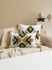 枕1つの2色のボヘミアンコットンキャンバス枕カバーリビングルームソファカバーネLi