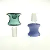 Glass Bong Bowl with 14mm Male Vase Style Thick Pyrex Colorful Flower Green Blue Smoking Water Pipe Glass Bowls