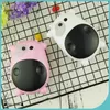 Sunglasses Cases Lymouko New Style Cartoon Cute Little Cow Portable with Mirror Contact Lens Case for Women Gift Holder Contact Lenses Box Y240416