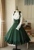 Casual Dresses Japanese Lolita Halter Sling Dress for Women 2024 Spring Autumn French Style Complex randig grå blå rem