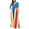 Casual Dresses Summer Fashion European And American Style Printed Maxi Dress