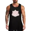 Herren-Tanktops weiße Lotus Blume auf Roségold Top Fitness Kleidung für Männer T-Shirts Mann