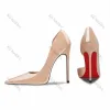 Luxus-Kleiderschuhe Heels Schuhe Frau Designer Patent Leder Lady Womandress Promdress Whitedress Party Hochzeit Frauen Pumpen Größe 34-44