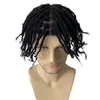 European Virgin Human Hair Replacement #1 Black Color Afro Twist Braids 8x10 Full PU Toupee for Black Men