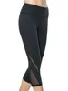 女性のレギンスブラックカプリプッシュアップパンツメッシュセクシーな女性ファッションフィットネスジェギーゴシックレギンズジムスポーツジョギング