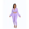 Damen Trailsuits Bk Artikel Großhandel Lose Herbst Winter Frauen Outfits zweiteilige Langarmjacke und Hosen passend Sweatsuits Out DHBTV