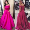 Party Dresses Fashion Boat Neck Long Prom 2024 Floor Length Sweep Train A-Line Evening Gowns Clothes China Vestidos De Festa