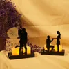 Titulares de velas decoração de casamento de meta