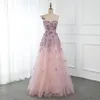 Party Dresses YQLNNE Sweet Light Purple Prom Long One Shoulder Embroidered Flowers Beaded Formal Evening Gown Dress