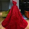 فساتين الحفلات 2024 EST RED FEATHER ONE COTTER BALL PROM PRACKINE SPARCILY DUBAI CELIS