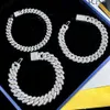 Gorąco sprzedający produkt Hip Hop 12 mm Bling Fashion Jewelry Cuban Link Moissanite Bracelet