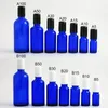 Botellas de almacenamiento 5 ml 10ml 15ml 20ml 30ml 50ml 100ml Rollo de vidrio azul cobalto en contenedores 1/6oz 1/3oz 1/2oz 1oz Bola de rodillo