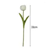 Kwiaty dekoracyjne 33 cm Tulip Flower Artificial 1pc Pe pianka Fałszę na ceremonię ślubną Dekora