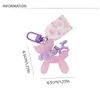 Keychains Creative Colorful Balloon Animal Key Chain Kawaii Acrylic Tulip Jelly Dog Pendant Keyring Bag Hanging Jewelry Accessory