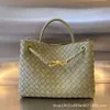 Aadiamo Woven Handbag Slate Grey 2023b Home Rope Buckle Hole Stone Green Crossbody One Shoulder