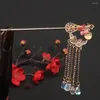 Clip per capelli simulati con le foglie di perle ragazze regali fiore hanfu ornament cinese chiusura ragazza forcella forchetta