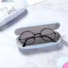 Sunglasses Cases PU Top-grade Spectacle Cases for Eyeglasses Fashion Portable Rectangle Sunglasses Box Bag Eyewear Protector Y240416