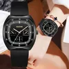 Avanadores de pulso Mulheres esportes quartzo Wristwatch ladies assista minimalista Montre femme feminino vintage relógio de silicone tira de moda