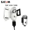 Tillbehör SJCAM Original kamera Vattentät fallladdare/laddningsbox USB -kabel för SJCAM C100 Plus Antishake Motocycle Protect Frame