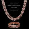 Оптовая 14 -мм ледяная модная мода хип -хоп мужские ювелирные изделия кубинская связь VVS Moissanite Diamond Miami Chain 925 Серебряное ожерелье