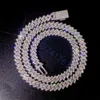 8mm Width Hip Hop Bling Jewelry Vvs Moissanite Iced Out Cuban Link Chain