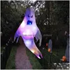 حفلات زفاف أخرى كبيرة LED HALWOWEEN في الهواء الطلق ضوء شبح شبح الحزب اللباس متوهج مصباح رعب الرعب الدعائم المنزل Decora dhho7