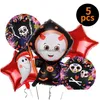 Other Wedding Favors 5Pcs/Set Halloween Balloons Set Happy Party Skl Pumpkin Scene Horror Decor Foil Balloon Trick Or Treat Ballons Dhxuf